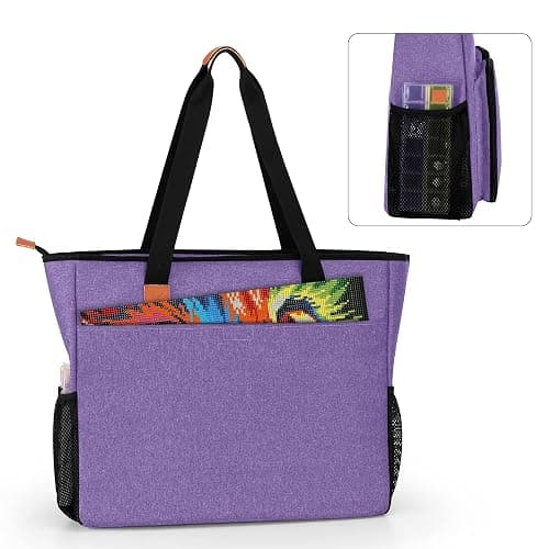 LUXJA Carrying Case for Diamond Painting Accessories and A3 Light Pad, Diamond Painting Bag for A3 and B3 Light Box (Bag Only), Purple thumbnail 6
