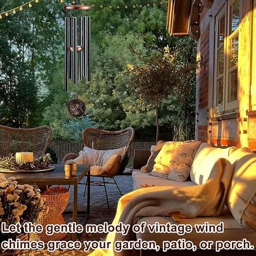 Gabzart Wind Chimes for Outside, Vintage Hummingbird Deep Tone Wind Chime Outdoor Clearance, Patio Porch Balcony Decoration, Garden Hanging Decor Gifts for Women Mom Grandma (32" Hummingbird) thumbnail 8