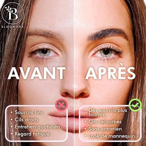 Kit Rehaussement de Cils, Brow Lift Kit Sourcil, Solution 2 en 1, Durée 6-8 Semaines, 15 Applications, Permanente DIY Sourcils, Lash Lift, Rehaussement Cils - BLK7 thumbnail 2