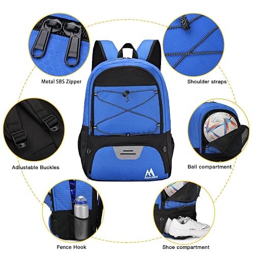 Hsmihair Soccer Bag-Soccer Backpack&Backpack for & Football Volleyball & Basketball,with Ball Compartment and Separate Cleat thumbnail 4