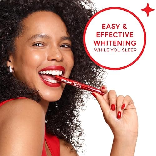Colgate Optic White Overnight Teeth Whitening Pen, Hydrogen Peroxide Teeth Whitening Pen, Visibly Whiter Teeth in Just 1 Week When Used as Directed, 21 Whitening Treatments, 0.08 fl oz thumbnail 6