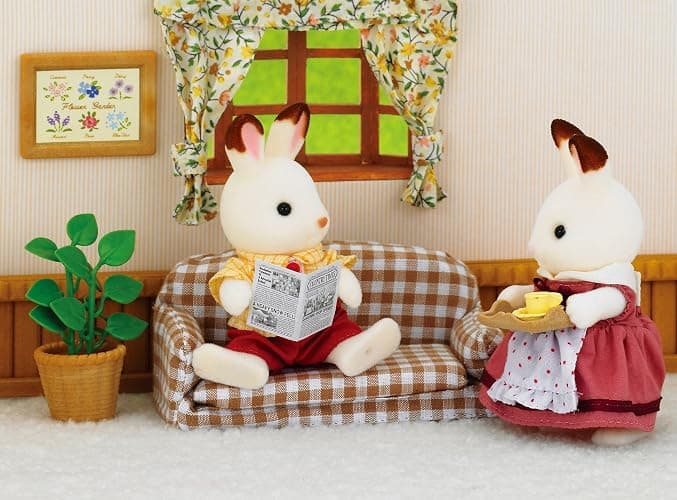 Epoch Sylvanian Families Sylvanian Family Doll and Furniture set chocolat rabbit Father thumbnail 2