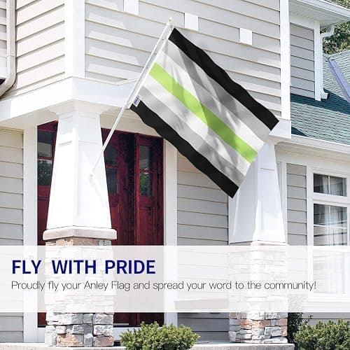 Anley Fly Breeze 3x5 Feet Agender Pride Flag - Vivid Color and Fade proof - Canvas Header and Double Stitched - Agender Pride Flag with Brass Grommets 3 X 5 Ft - Agender thumbnail 2