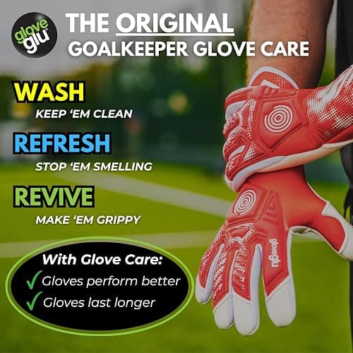 gloveglu 250ml Premium Wash & Prepare Deep Cleaning Goalkeeper Glove Spray - for All Sports Gloves! thumbnail 9