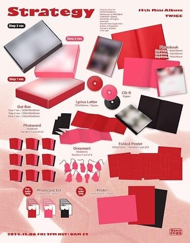 TWICE Album - STRATEGY STEP 2 Ver. (Standard ver.)+Pre Order Benefits+BolsVos Exclusive K-POP Giveaways Package thumbnail 3