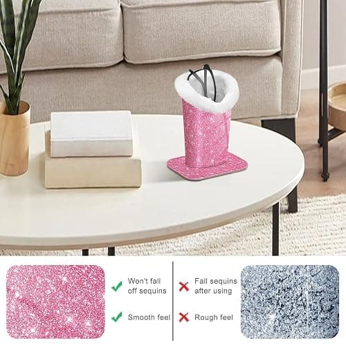 Fintie Plush Lined Eyeglasses Holder, Glasses Stand Case, Anti-scratch Glasses Storage Organizer for Desk, Nightstand, Office thumbnail 4