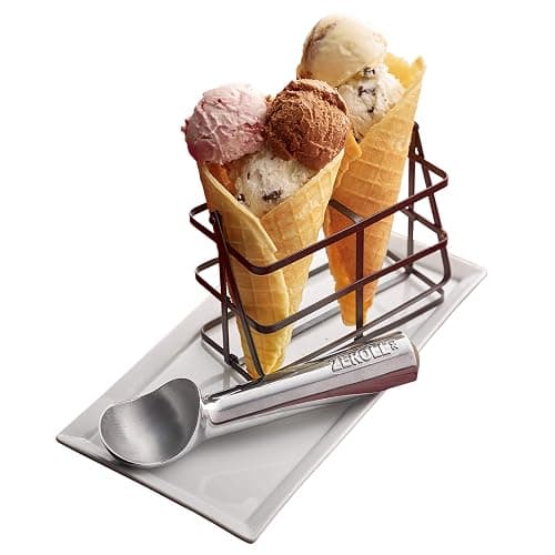 Zeroll 1020 Original Ice Cream Easy Scoop with Unique Liquid Filled Heat Conductive Handle Simple One Piece Aluminum Design Easy Release 40 Scoops per Gallon Made in USA, 2-Ounce, Silver thumbnail 6