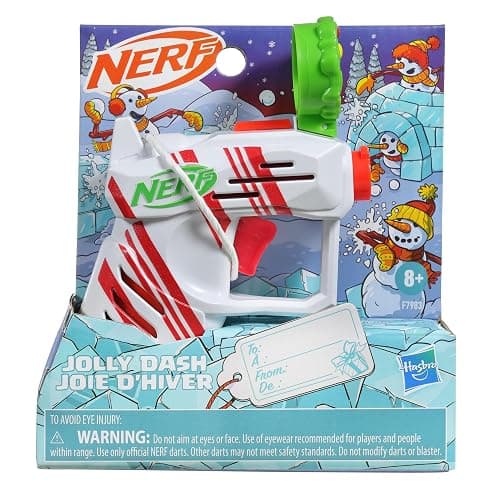 Nerf Elite 2.0 Jolly Dash Blaster, 2 Elite Darts, Pull to Prime, Winter Toy Foam Blaster for 8 Year Old Boys & Girls thumbnail 3