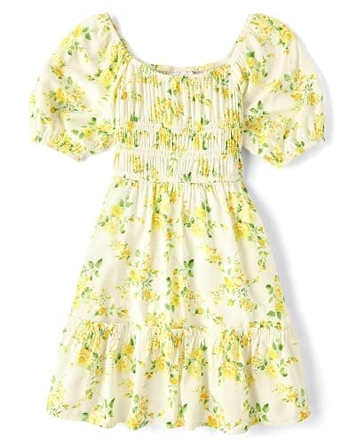 The Children's Place Girls' Short Sleeve Smocked Summer Dresses - Image 1