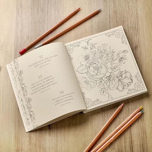 365 Promises From God's Word In Color: Scripture and Coloring Pages, Compact Purse Size - Be blessed as You Color in the Inspirational Designs, Reflecting on God's Words of Promise thumbnail 5