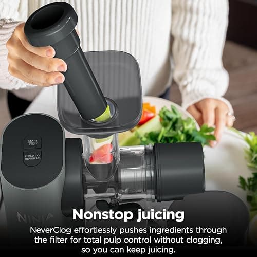 Ninja NeverClog 3-in-1 Juicer, Slicer & Shredder, 32oz Vessel, JC152 | NeverClog auger juices non-stop, plus slicing & shredding attachments. Total Pulp Control, 32-oz vessel, dishwasher safe thumbnail 13