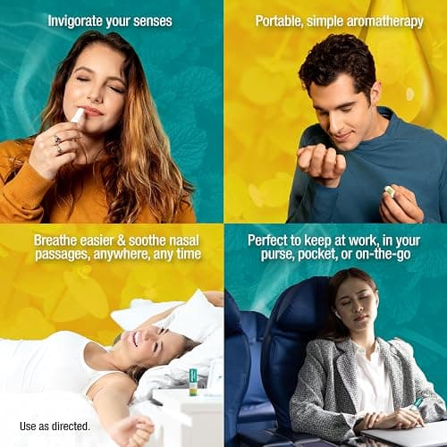 Mentholatum Vapor Duo 2-in-1 Nasal Inhaler Stick, Essential Oil Blend, Portable Pocket Size thumbnail 5