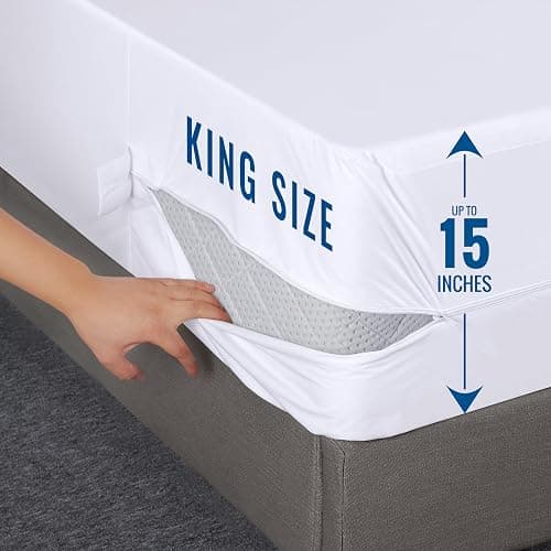 Utopia Bedding Mattress Protector Zippered King Size, 100% Waterproof Bed Bug and Dust Mite Proof Mattress Encasement, Absorbent 6 Sided Mattress Cover thumbnail 4