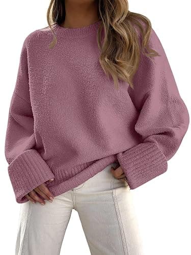 LILLUSORY Women Oversized Warm Cozy Knit Sweaters 2026 Fall Fashion Outfits | Fuzzy Knit, Warm Chunky Long Pullover, Cute Winter Clothing, Old Money Clothes, Ladies Trendy Tunic - Image 1