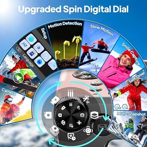 4K Digital Camera for Photography, 56MP Vlogging Camera with 32GB SD Card | Focusinc 3" 180° Flip Screen Compact Travel Camera for Teens Begnners with 16X Zoom,Pink thumbnail 3