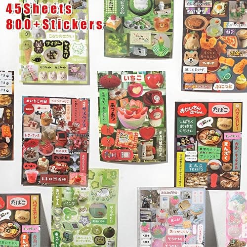 Japanese Sticker Book – 45 Sheets, 800+ Pcs Heisei Retro Romantic Memory Series Manga Books Style Korean Sticker for Stationery, Aesthetic Journaling Scrapbooking Decoration Adults Valentine Gifts thumbnail 3