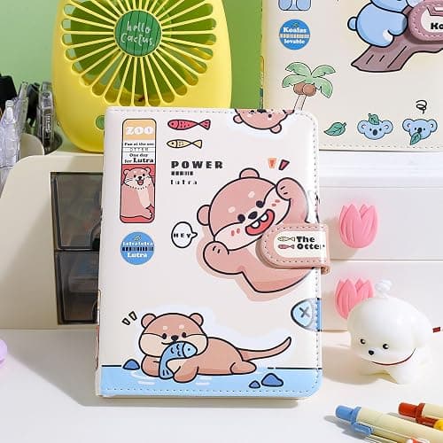 Kawaii Journal Notebook for Kids, Colorful Journal A5 Size To Do List, Travel Planner Zoo Theme Girls Diary 224 Pages with Magnetic clasp (The Otter) thumbnail 2