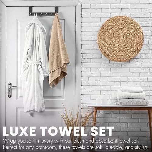 KAHAF Collection 6-Pack Bath Towels - Lightweight - Extra Absorbent - 100% Cotton - Shower towels (Multi, 27 inchesx54 inches) thumbnail 4
