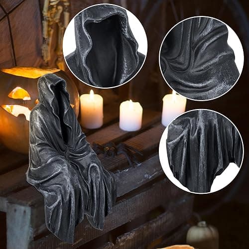 SHOWFEICAT Resin Tabletop Gothic Decor Sitting Statue, Resin Statue Gothic Decor, Fits On Sturdy Shelf and Has A Cool Mystic Look 5.1 Inch thumbnail 4