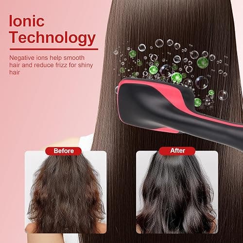 Blow Dryer Brush Hair Dryer One-Step Straightener Paddle Brush | 3-in-1 Detangling Straightening Smoothing in One, Reduce Frizz More Shiny for Salon-Quality Smooth Straight Hair thumbnail 4