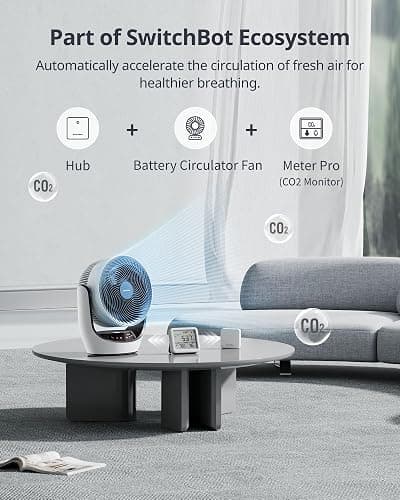 SwitchBot CO2 Detector, Air Quality Monitor Indoor, CO2 Monitor for CO2/TEMP/Humidity, Portable Carbon Dioxide Detector for Home/Car/Office/Greenhouse thumbnail 9