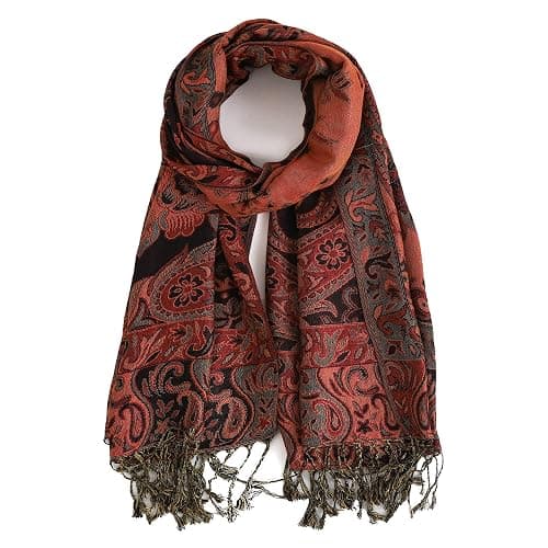 DiaryYomi Pashmina Rave Scarf Women/Men Soft Silky Paisley Pattern Pashmina Shawl Wrap for Evening Dresses Travel - Image 1