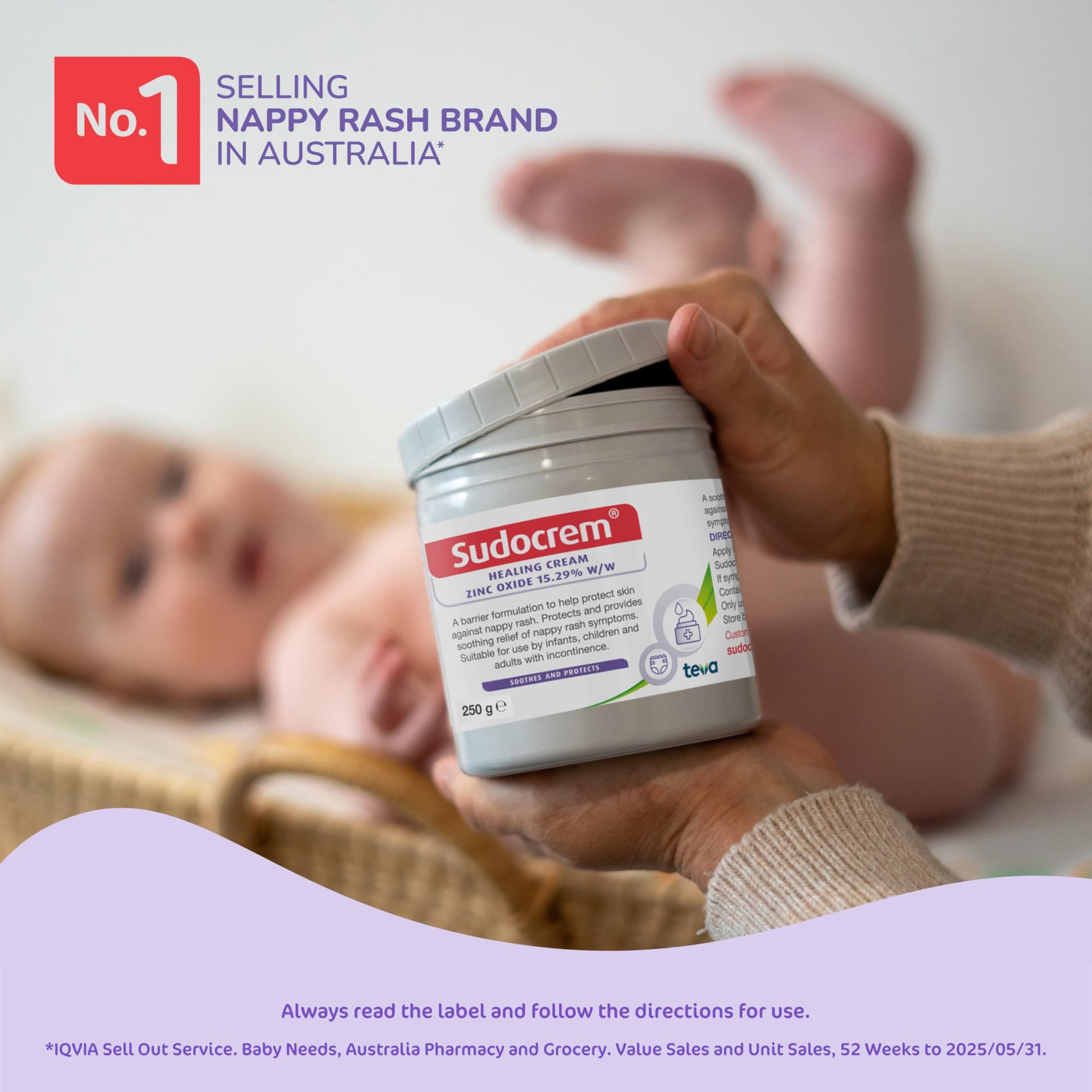 SUDOCREM - Healing Cream | Soothes & Protects against Nappy Rash | 250g thumbnail 2