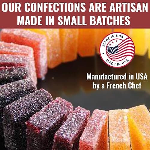 Pâtes de Fruits, French Fruit Jellies, Fruit Candy, Handmade Artisan, Paris Sweets, Vegan, Gluten free, Edible Gift, Pâtes de Fruits - 4.2oz/12 pieces (1 unit) thumbnail 5