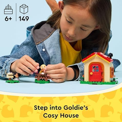 LEGO Animal Crossing Goldie's Cosy House Toy - incl. a Minifigure, Piano & Picnic Table plus Toy Food Accessories - Gaming Gift for 6+ Year Old Girls, Boys & Fans - 77058 thumbnail 3