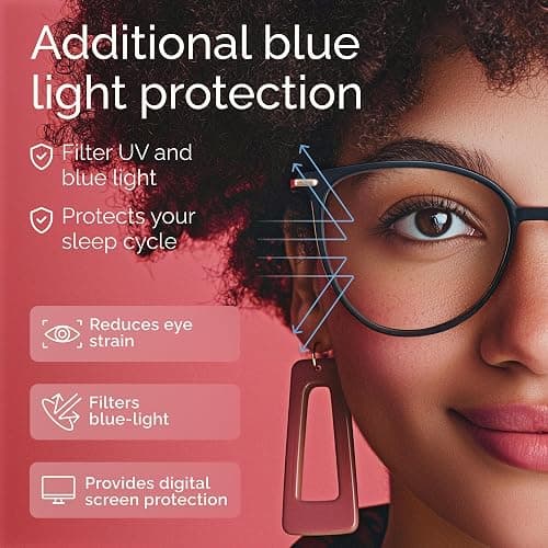 Gaoye Blue Light Blocking Glasses - Trending Round TR90 Frames, Metal Arms, UV400 Protection - Matching Soft Case thumbnail 4