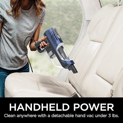 Shark HZ600C Ultralight Pet Pro Corded Stick Vacuum with PowerFins & Self-Cleaning Brushroll, Perfect for Pets, Converts to Hand Vacuum, Pet Power Brush, Crevice & Upholstery Tools, (Canadian Version) Blue Jean thumbnail 2