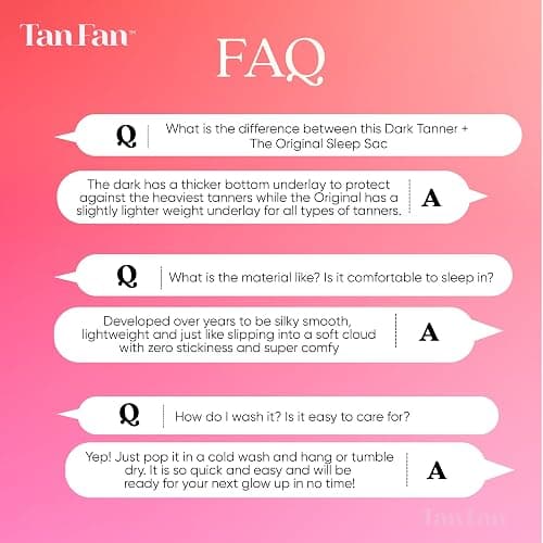 Tan Fan Self Tan Sleep Sac for Dark Tanners – Stop Fake Tanner Staining Sheets Overnight - Thicker Underlay Sleep Sac for Ultra Dark Spray or Lotion - Lightweight, Cooling thumbnail 6
