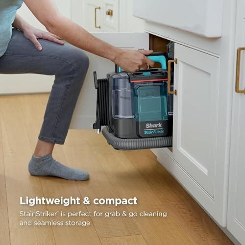 Shark StainStriker Portable Carpet & Upholstery Cleaner w/on board self cleaning - Spot, Stain, & Odor Eliminator, Includes 2 Cleaning Tools & 2 Cleaning Solutions, Charcoal, PX221BRN thumbnail 2