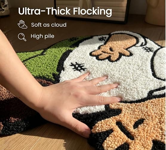 Cartoon Rug for Bedroom - Peter Griffin Rug - Cool Rugs for Men - Character Hypebeast 3D Funny Carpet for Living Room - Tufted Rug 32 * 20 Inches (80cm) - Graphic Rugs for Home Decor Area Rug thumbnail 4