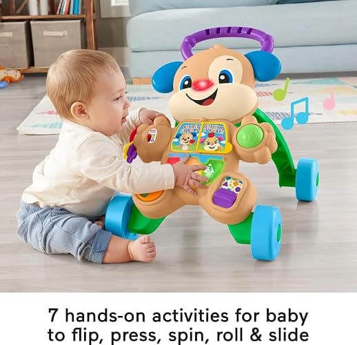 Fisher-Price Baby Toy Laugh & Learn Smart Stages Puppy Walker with Educational Music Lights & Activities for Infants Ages 6+ Months thumbnail 2