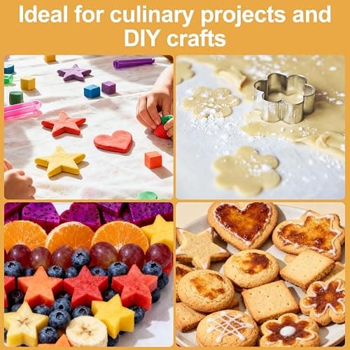 HIWRBDTI 30PCS Mini Cookie Cutters Shapes Set with Box for Kids, Small Stainless Steel Star Triangle Cookie Cutter Variety Pack, for Tiny Polymer Clay, Fruit thumbnail 4
