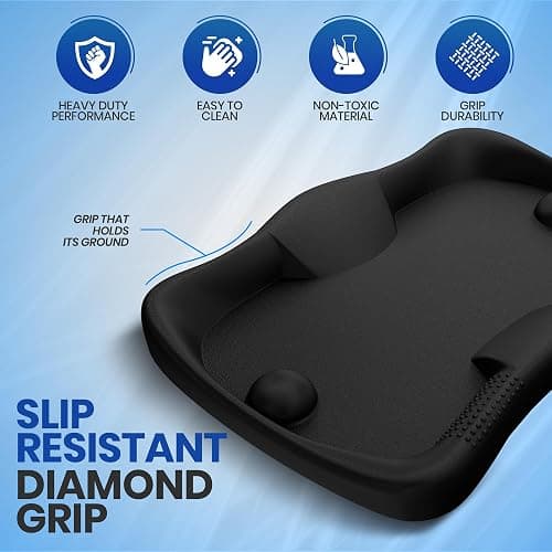 MotionGrey Cushioned Standing Desk Mat - Comfortable Anti Fatigue Mat - with Supportive Thick Kitchen Mat Foam - Perfect Standing Comfort Mat for Standing Desk with Ergonomic Ridge Pattern Surface thumbnail 3