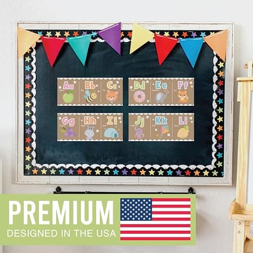 Hadley Designs Alphabet for Classroom Wall - ABC Posters for Classroom Wall, Kindergarten Classroom Decor & Daycare Decorations, Preschool Bulletin Board Sets, Kraft Daycare and Homeschool Essentials thumbnail 5