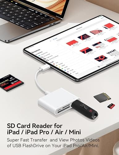 USB C to SD CF Card Reader, SD Card Adapter with SD MicroSD CF Compact Flash USB 4 Ports, BnmxTek Memory Card Reader for iPhone 15 iPad Mac MacBook Pro/Air/Mini Android and More USB-C/Type C Device thumbnail 6