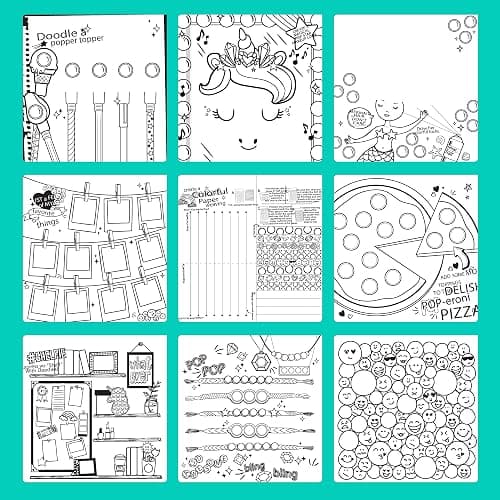 Just My Style Pop & Color Sketchbook, Creative Fidget Sketchbook and Pen Set, Great Weekend Activity, Includes Cute Puffy Stickers & Mindfulness Activity Book for Kids Ages 6, 7, 8, 9 thumbnail 8