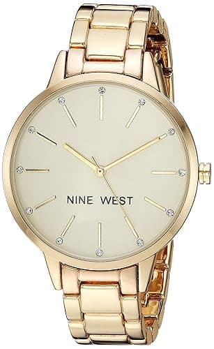 Nine West Women's Crystal Accented Bracelet Watch