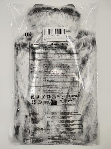 BOLEi Hot Water Bottle with Luxury Cosy Faux Fur Cover,2L Leakproof Large Hot Water Bag for Neck,Shoulder,Hand Feet Warmer,Gifts for Women,Men(Grey) thumbnail 9