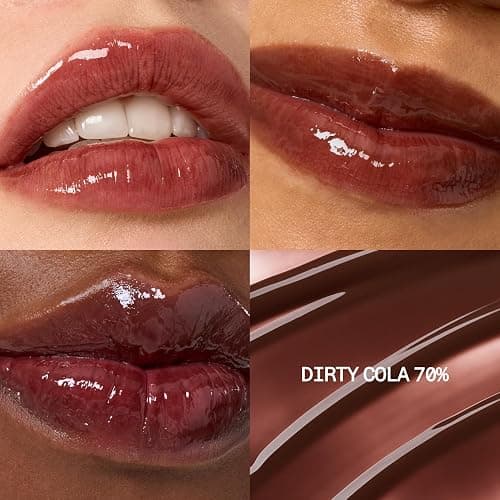 fwee 3D Voluming Gloss 70% (Rich) | High Shine, Non-Sticky Lip Gloss for Makeup | Long-Lasting, Moisturizing Gel Formula – Dirty Cola 70% | 30% & 70% Pigment Options | 5.3g thumbnail 2