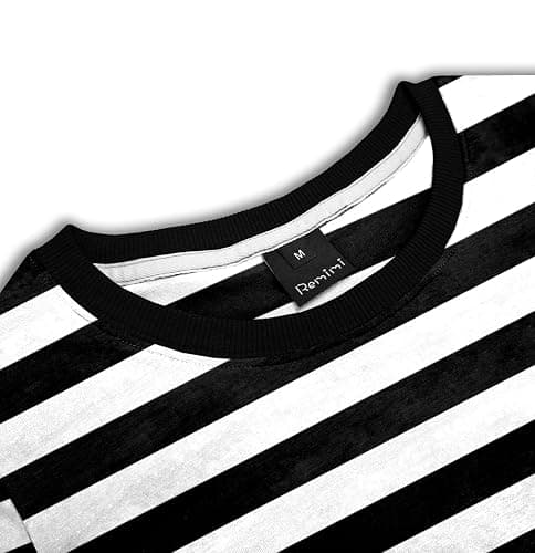 Remimi Kids Striped Shirts Long Sleeve Boys Girls Crew Neck Holiday Tshirts 3-14 Years thumbnail 5