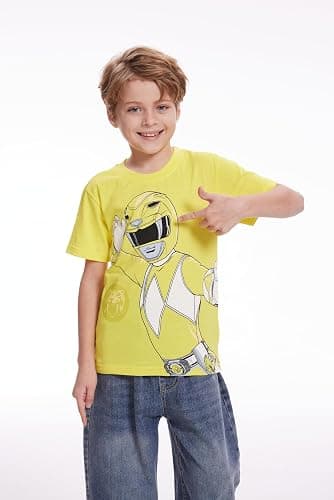 Power Rangers Boys 4 Pack Short Sleeve T-Shirt for Little Kids thumbnail 3