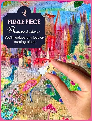 Elena Essex Jigsaw Puzzles 1000 Pieces - Peacock Castle, Puzzles for Adults 1000 Pieces, 1000 Piece Puzzle, Colorful Cool Dream Art Magical Puzzle, Size 28x20 inches thumbnail 5