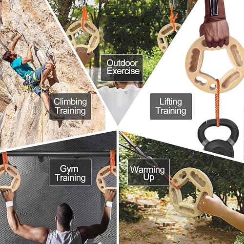 POWER GUIDANCE Hangboard Fingerboard Climbing Grip Strength Training Indoor and Outdoor Double-Sided Non-Slip Portable thumbnail 8