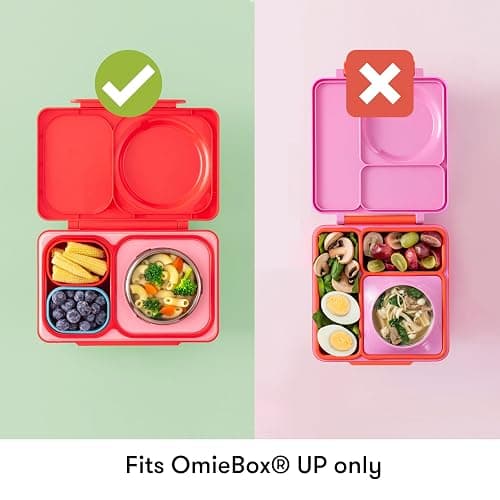 OmieBox UP (2 pack) Leakproof Dips Containers To Go, Salad Dressing Container, Condiment Container with Lids - Food Safe Silicone - 4.5 ounces (Blue/Orange) thumbnail 4