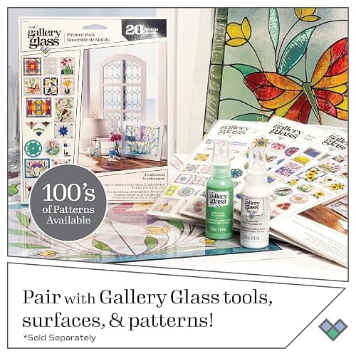 Gallery Glass PROMOGGJL22 Jewel Tones Stained Glass Painting Kit, 8 Piece Glass Paint Set for DIY Arts and Crafts, Perfect for Beginners and Artists thumbnail 9