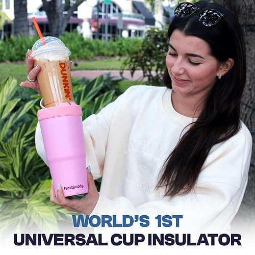 Frost Buddy Togo Buddy 30 oz Stainless Steel Vacuum Insulated Tumbler To Go Coffee Cup – Iced Coffee Cups, Iced Coffee Sleeve, Travel Mug Thermal Cup for Hot & Cold Drinks Dunkin Cup (Mint Chocolate) thumbnail 8